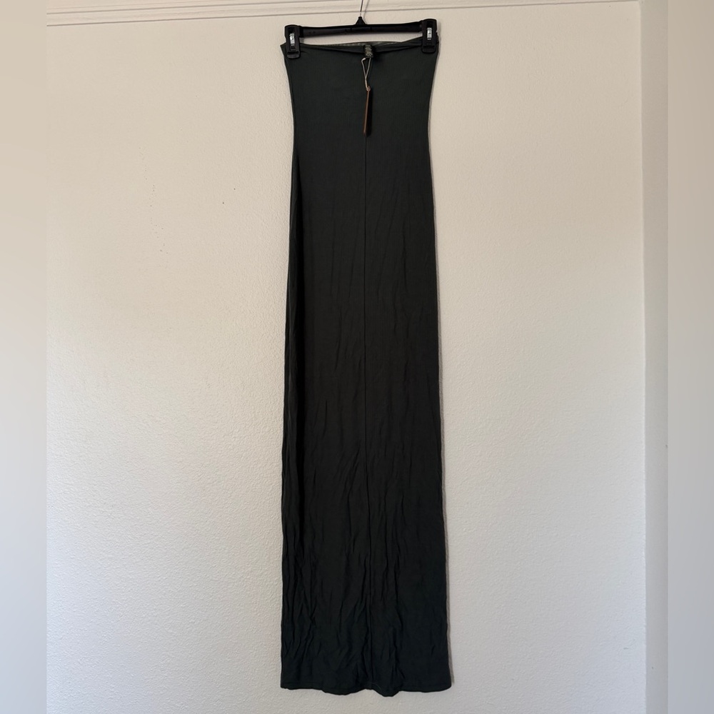 NWT SKIMS soft lounge ribbed tube dress deep sea xs strapless - Picture 4 of 4